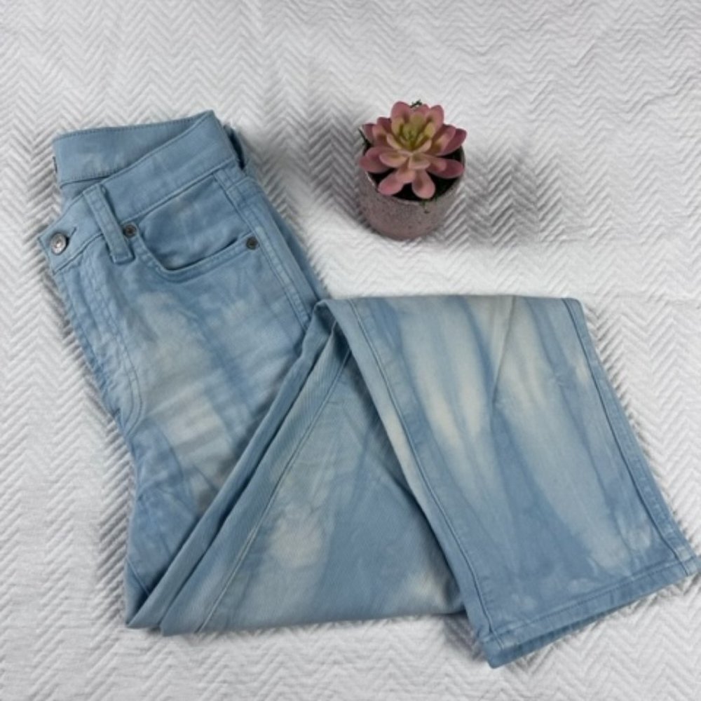 7 High Waist Cropped Straight Jeans